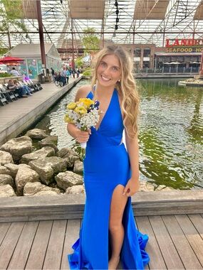 blue prom dress